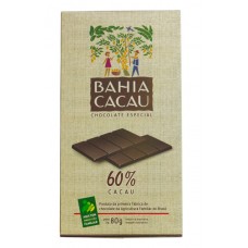 Chocolate em barra 60% cacau 80g - Bahia Cacau Chocolate em barra 60% cacau 80g - Bahia Cacau