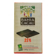Chocolate em barra 35% cacau 80g  - Bahia Cacau