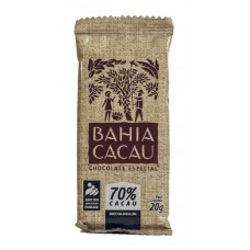 Chocolate em barra 70% cacau 20g - Bahia Cacau